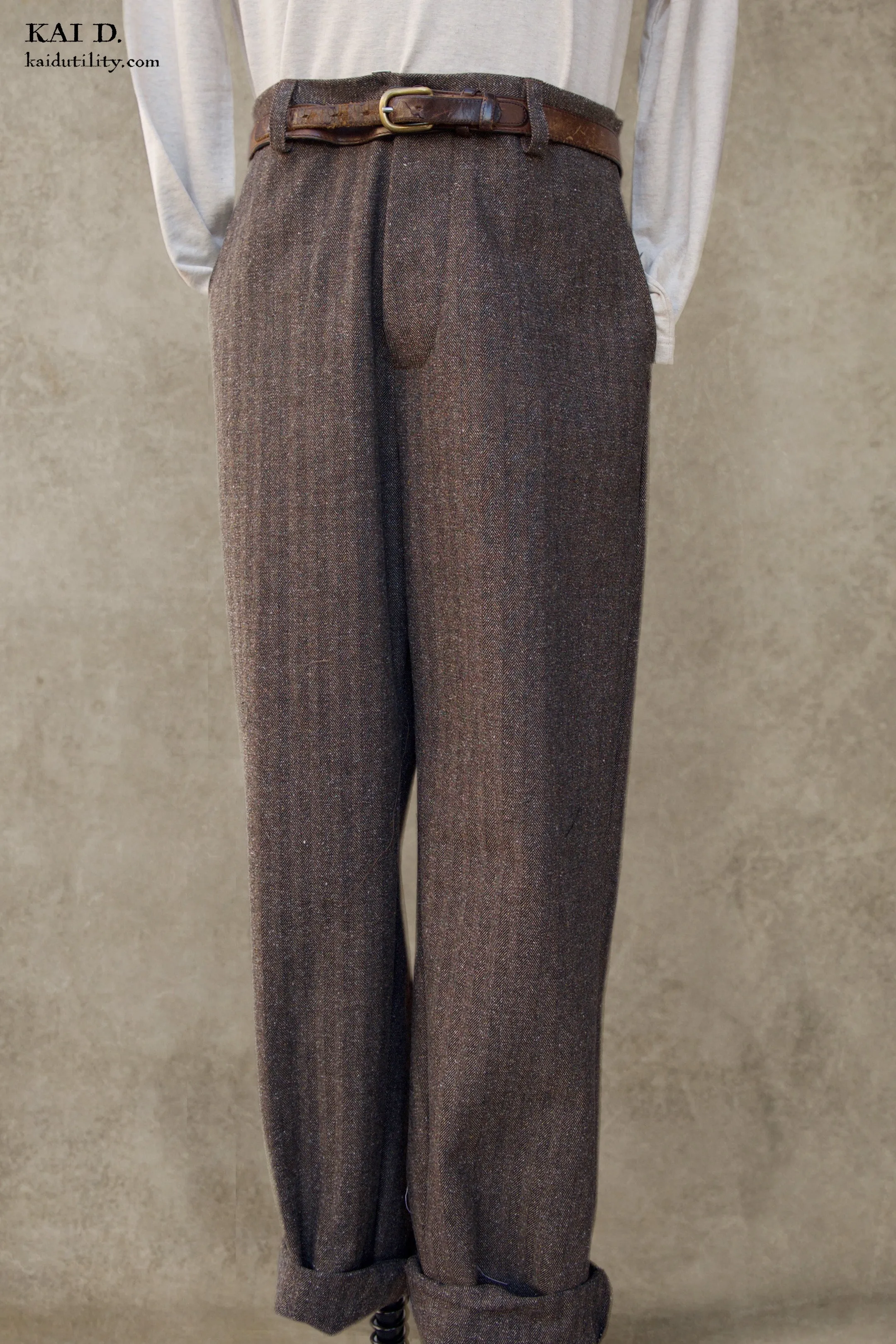 Bosun Pants - Cotton Herringbone Tweed - 32