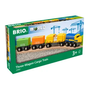 BRIO Train Three-Wagon Cargo Train 7 pieces 33982