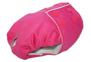 Cerise Female Dog Nappy - Poppers fastening