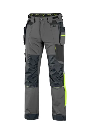 CXS NAOS MEN’S PANTS , GREY-BLACK, HV YELLOW ACCESSORIES