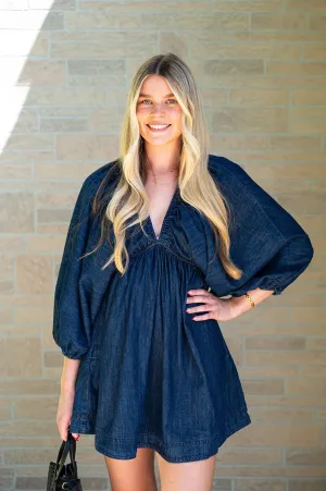 Daisy Denim Dress Dark Wash