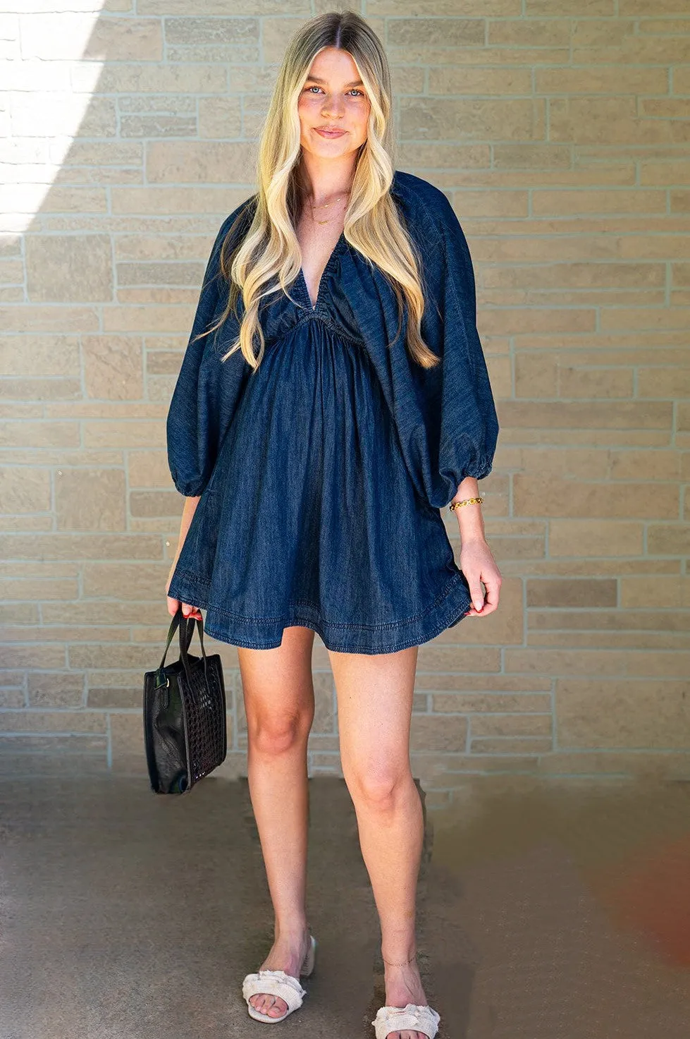 Daisy Denim Dress Dark Wash