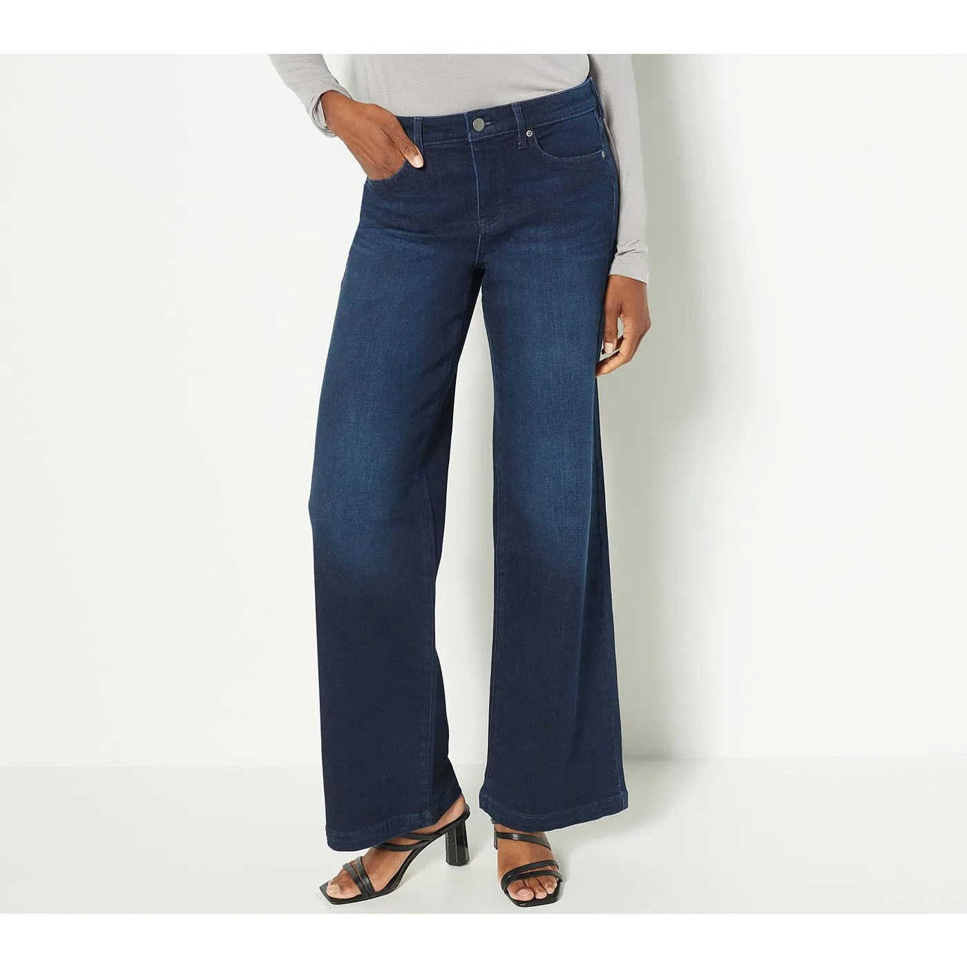 Dark Blue Wide Leg Jeans