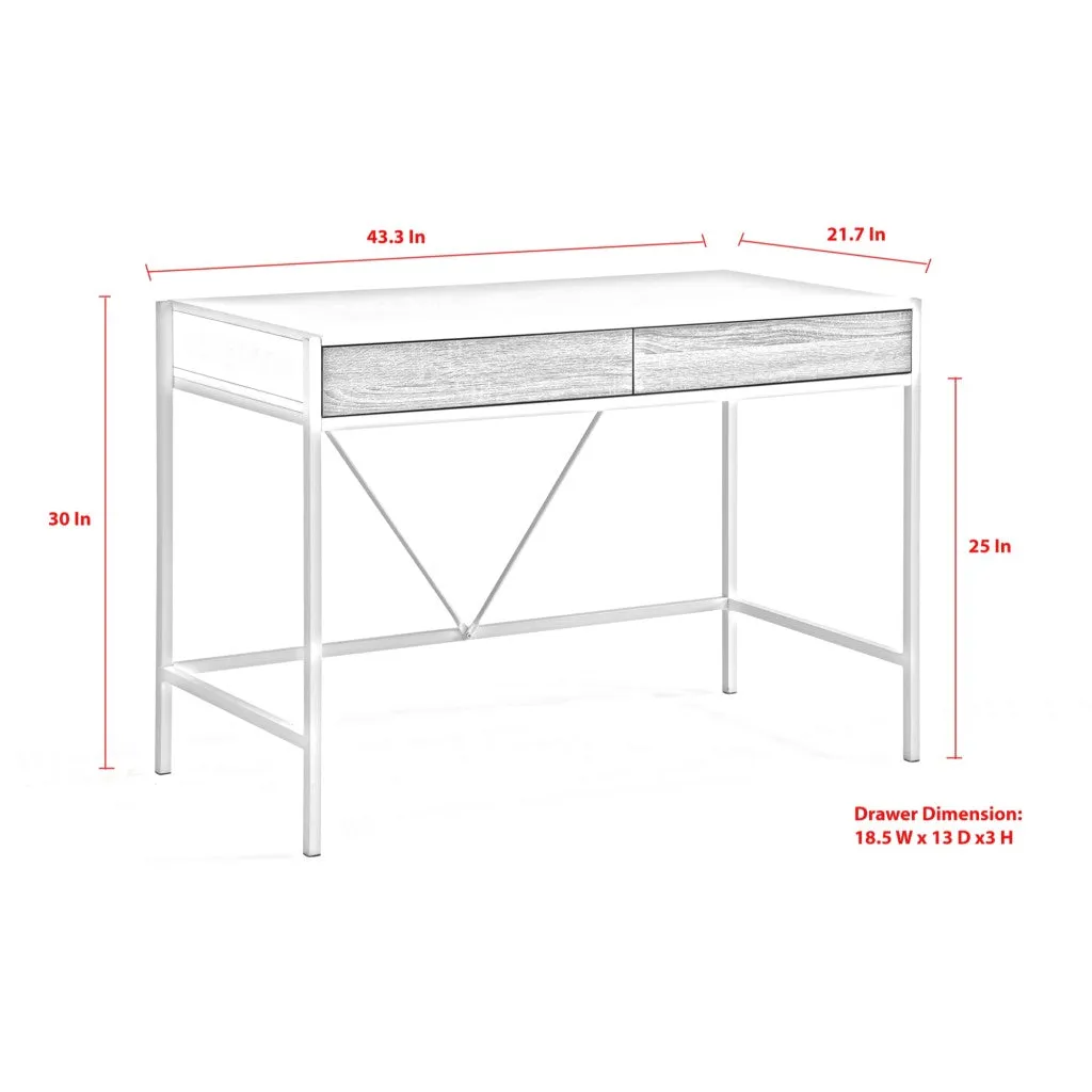 Farrah Writing Desk with 2 Drawers