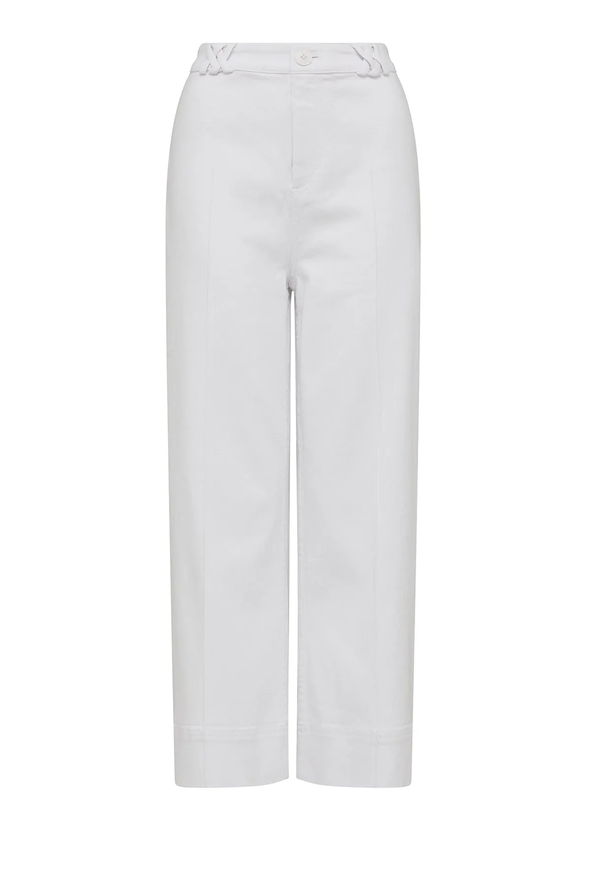 Gloria Twill Pant - White