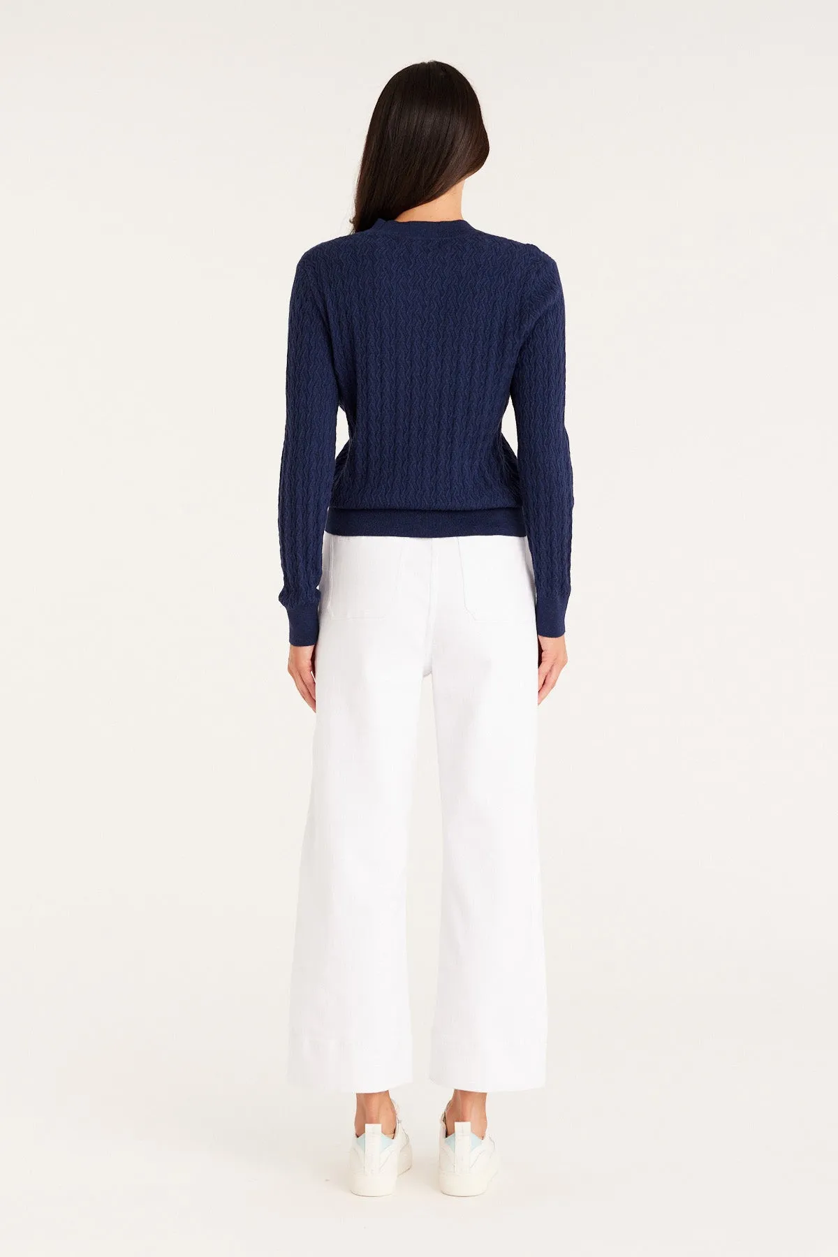 Gloria Twill Pant - White