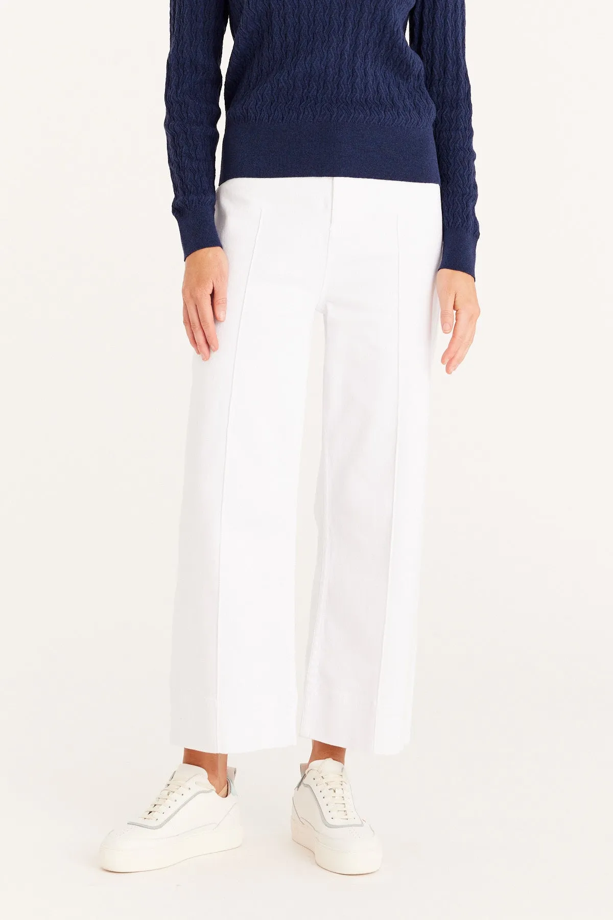 Gloria Twill Pant - White