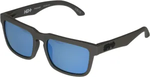 Helm Spy Optic Sunglasses, Soft Matte Dark Gray/HD Plus Gray Green Polar/Light Blue Spectr