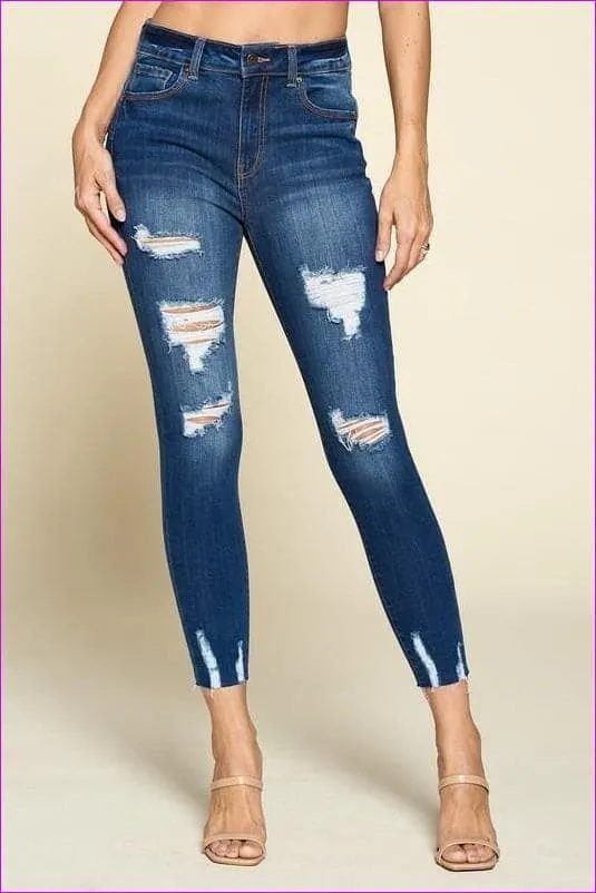 High Rise Destruction Jeans