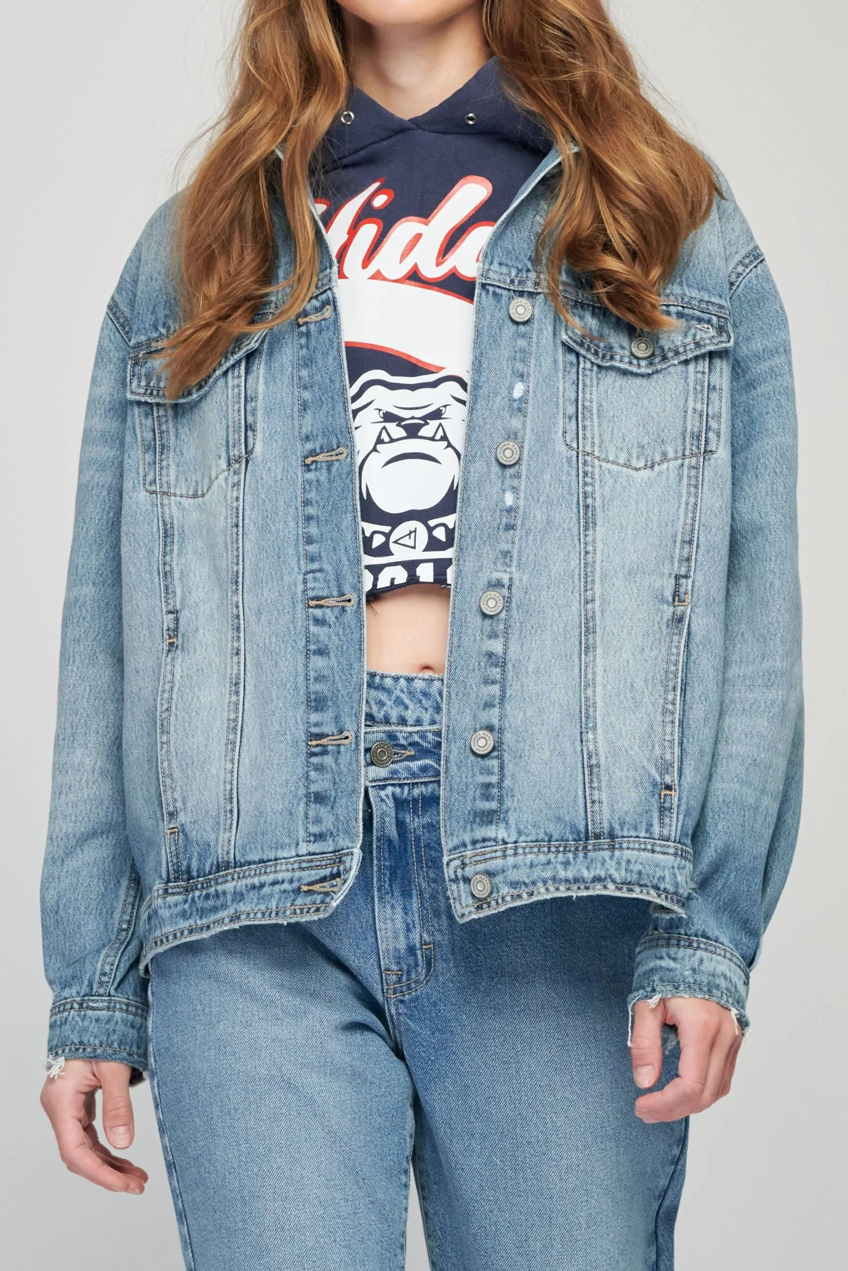 Light Wash Oversize Denim Jacket