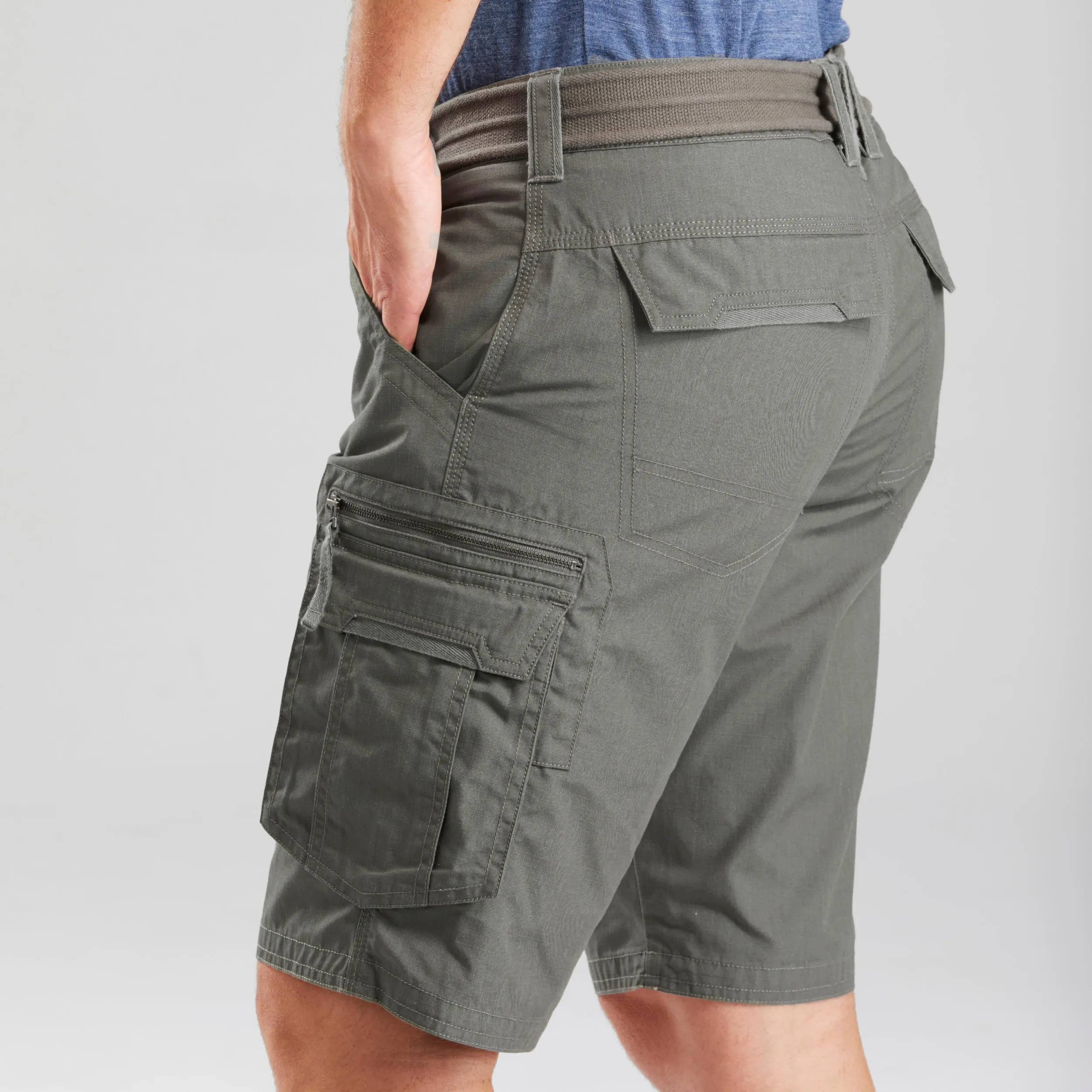 Men's hiking shorts Forclaz Travel 100, khaki