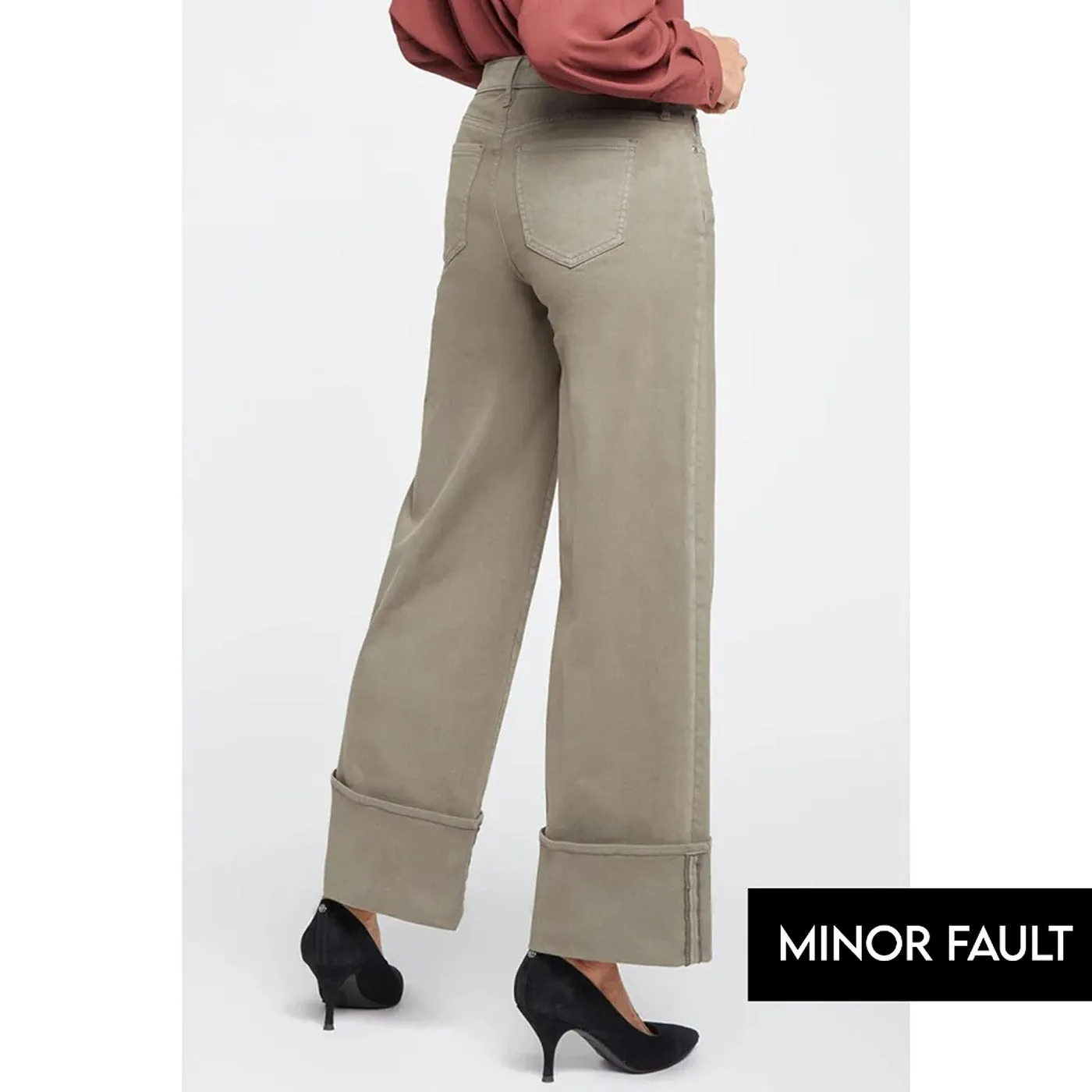 (Minor Fault) Ripe Olive Wide Leg Jeans