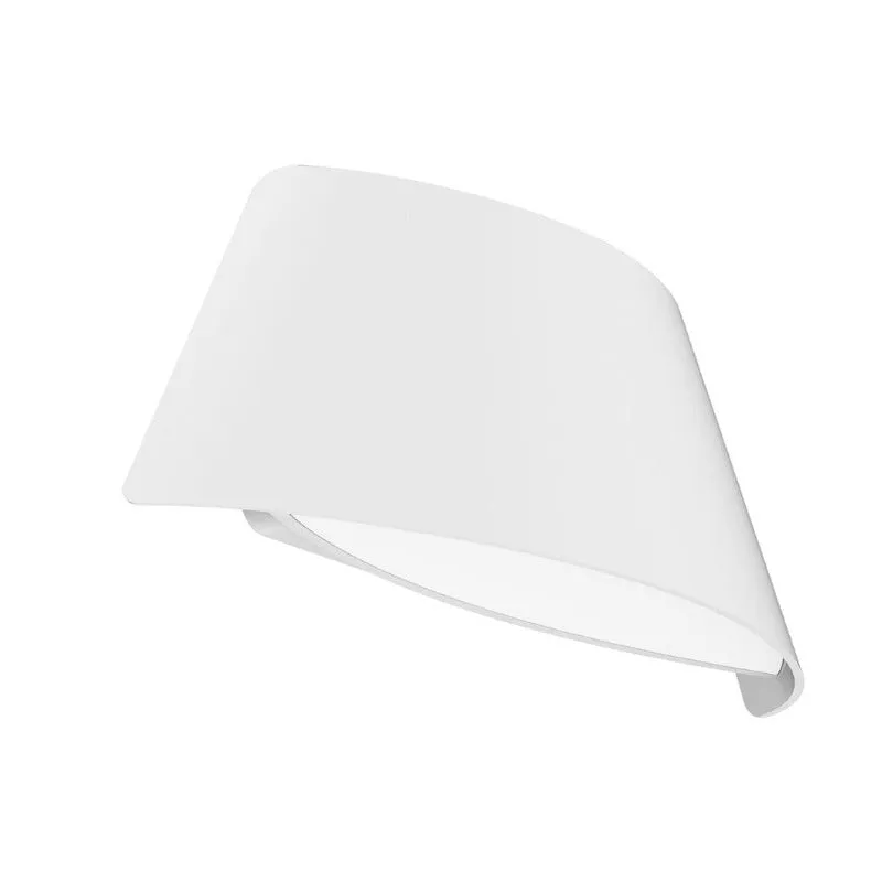 Modern Curved White Exterior Wall Light