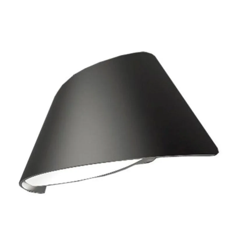 Modern Curved White Exterior Wall Light