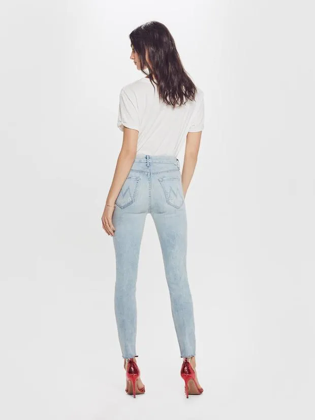 Mother Denim - Looker Ankle Fray Denim Jeans in Super Blast From The Past Wash