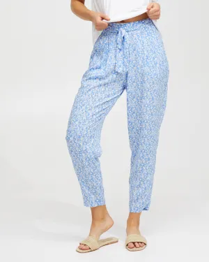 Post Pregnancy Lounge Pants - Blue Floral