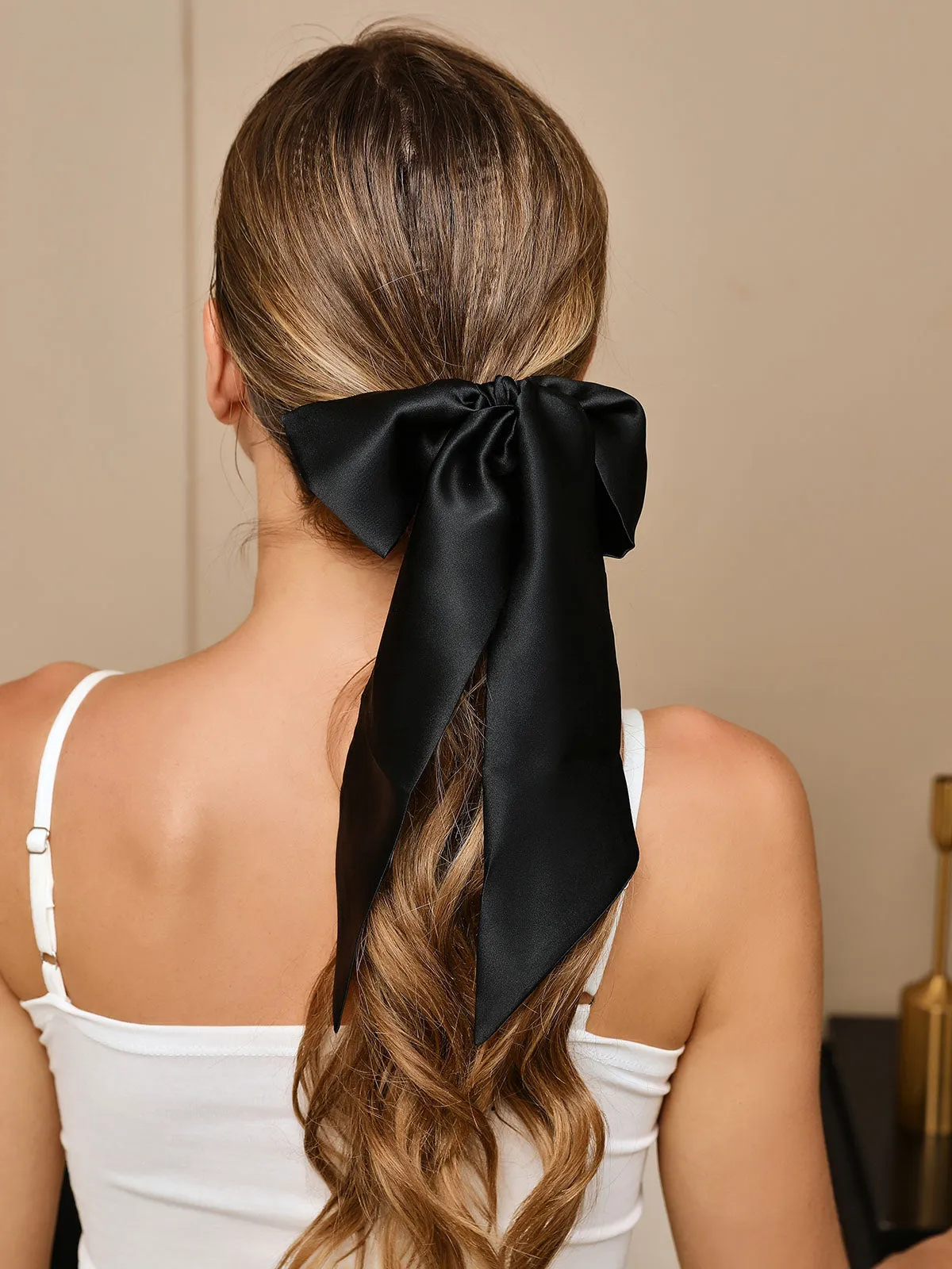 Pure Silk Soft Long Ribbon Scrunchie