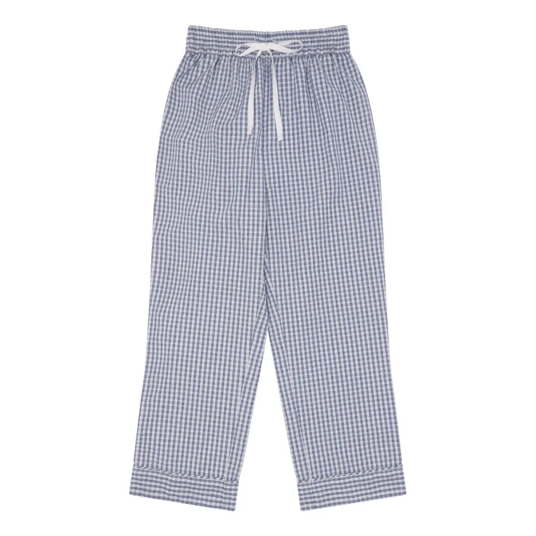 PYJAMAS PANTS // KIDS // BLUE CHECKS COTTON POPLIN