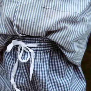 PYJAMAS PANTS // KIDS // BLUE CHECKS COTTON POPLIN