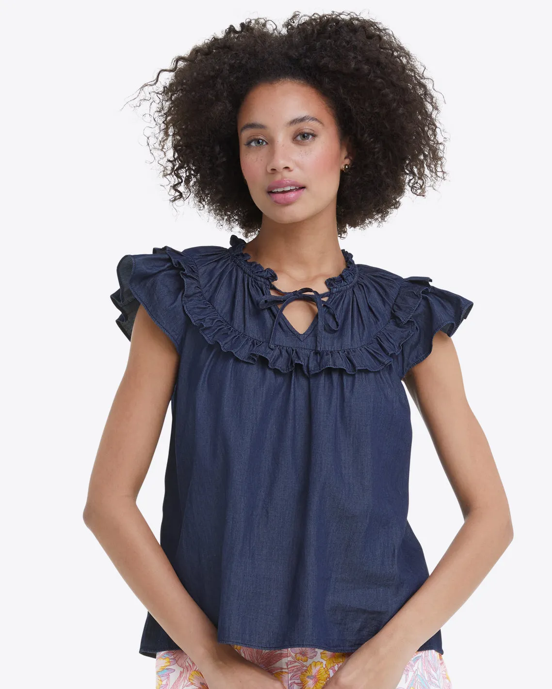 Raelynn Top in Dark Wash