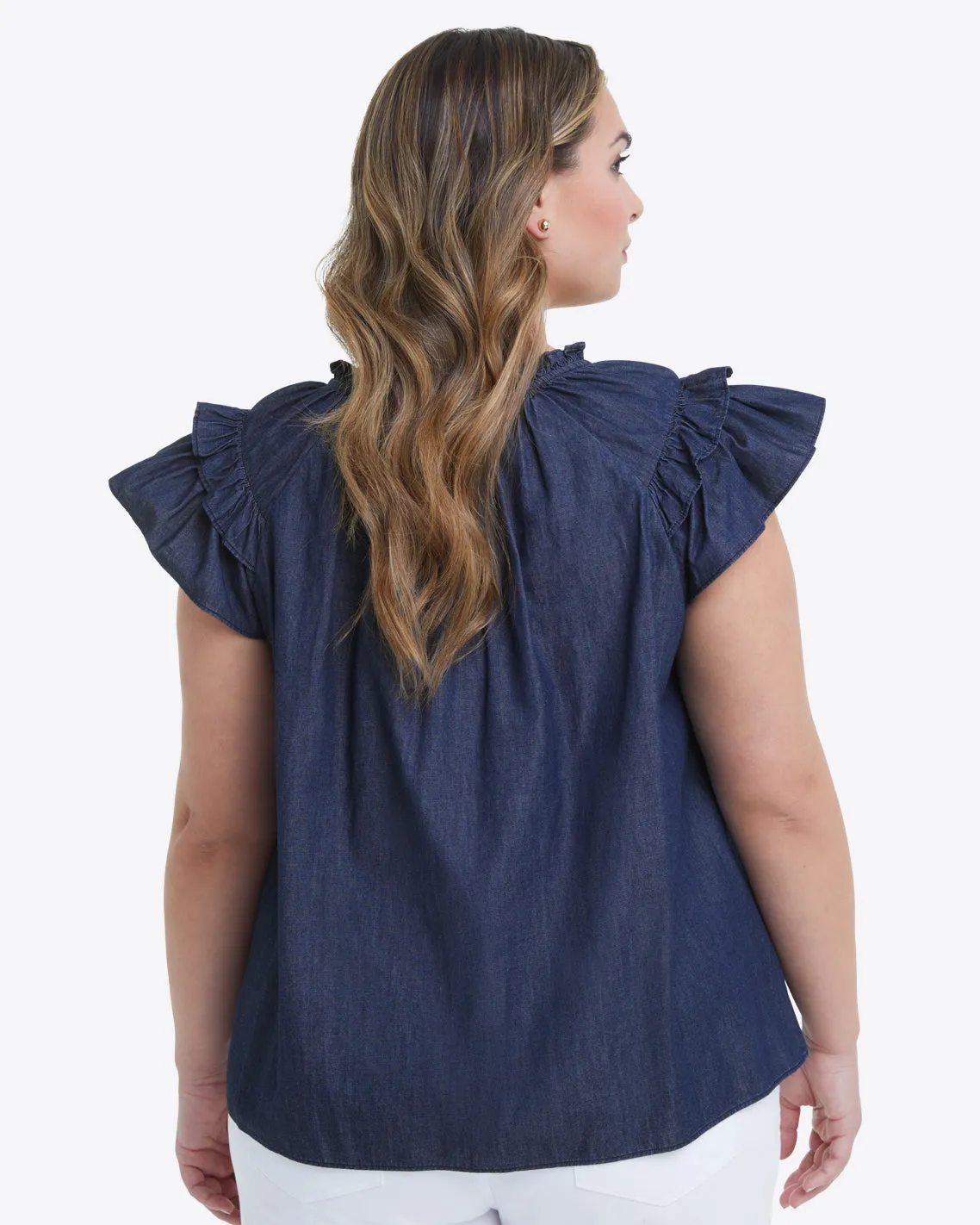 Raelynn Top in Dark Wash