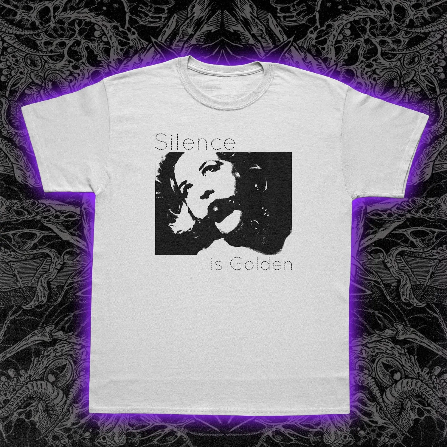 Premium Slim Fit Tee - Silence is Golden BDSM Theme