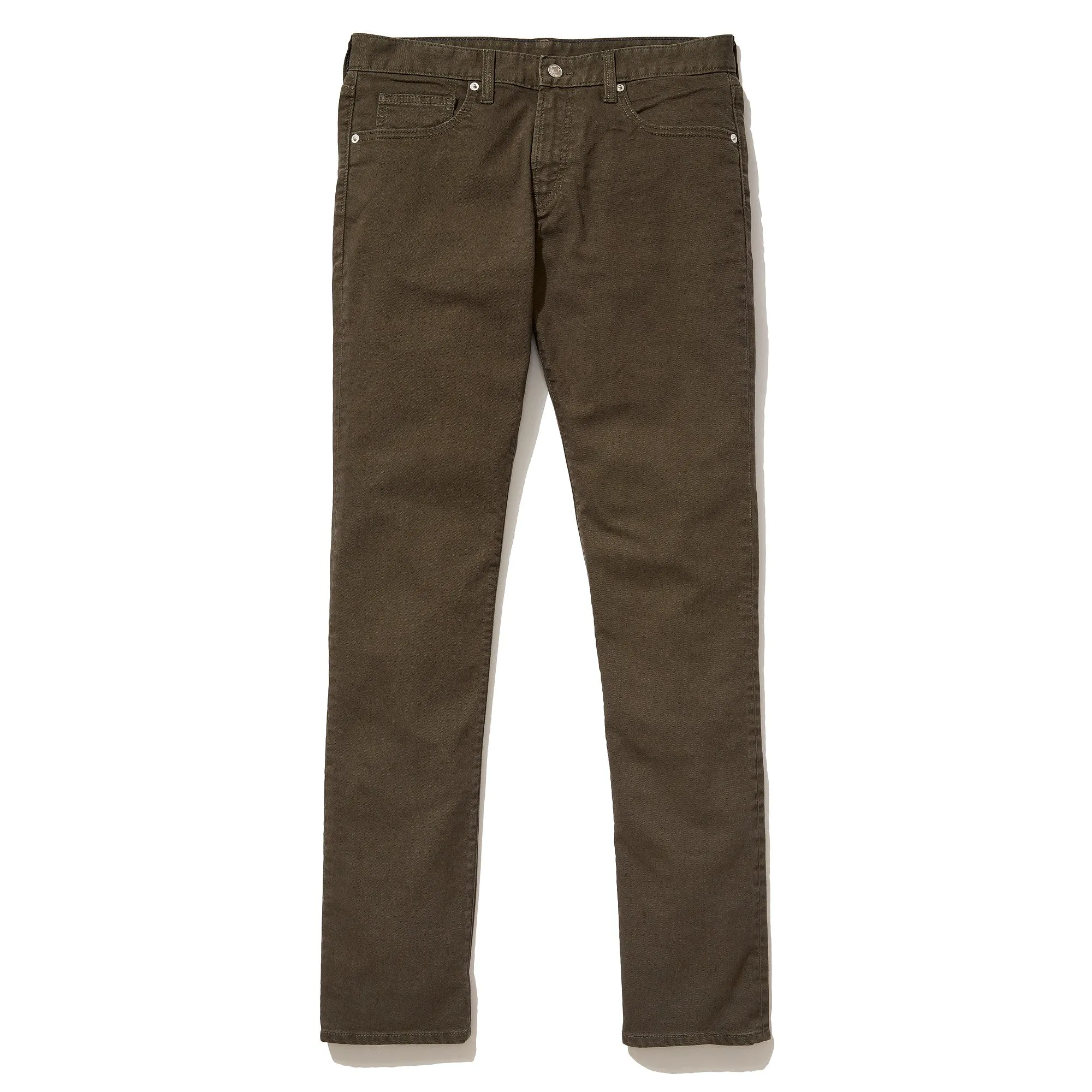 Tremont (Slim) - Olive Japanese Five Pocket Bull Denim