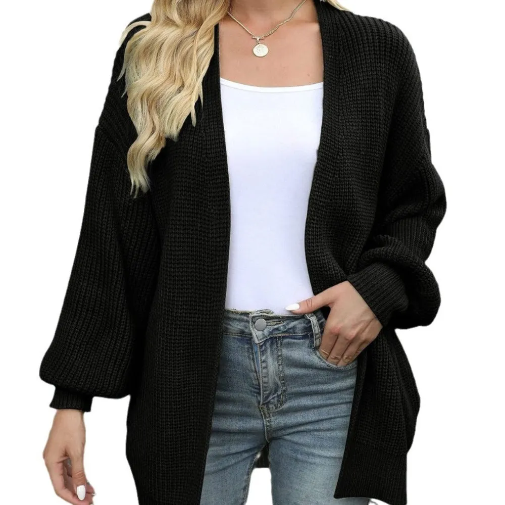 Womens Casual Loose Fit Open Cardigan